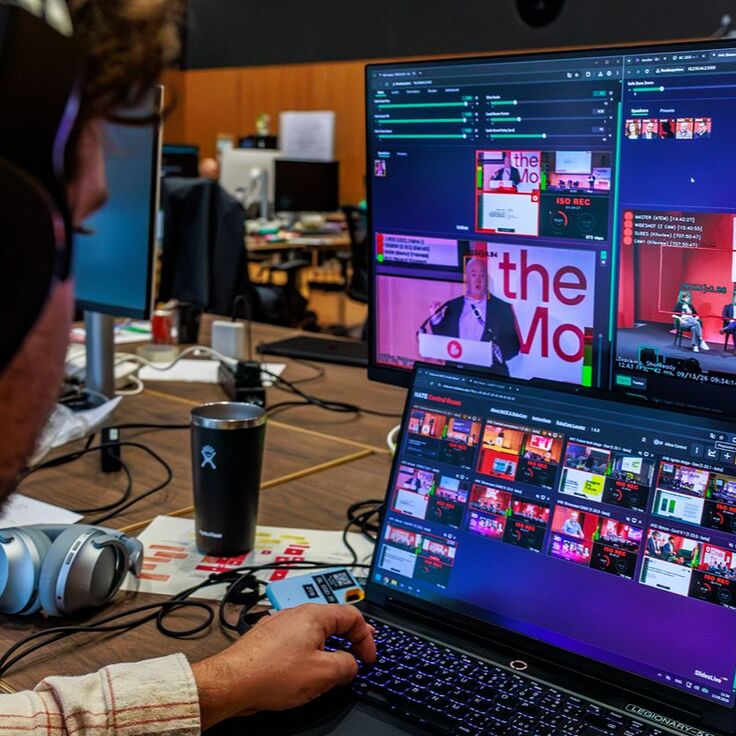 IBC sessions are captured at the RAI by remotely operated PTZ cameras